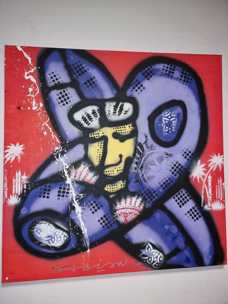 Fabian (Herman Brood) AIRPLANE Met Certificaat, Antiek en Kunst, Kunst | Schilderijen | Klassiek, Ophalen