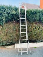 3 delige schuifladder - 16 sporten, Doe-het-zelf en Bouw, Steigers, Ophalen, Zo goed als nieuw, Overige typen, 5 meter of hoger