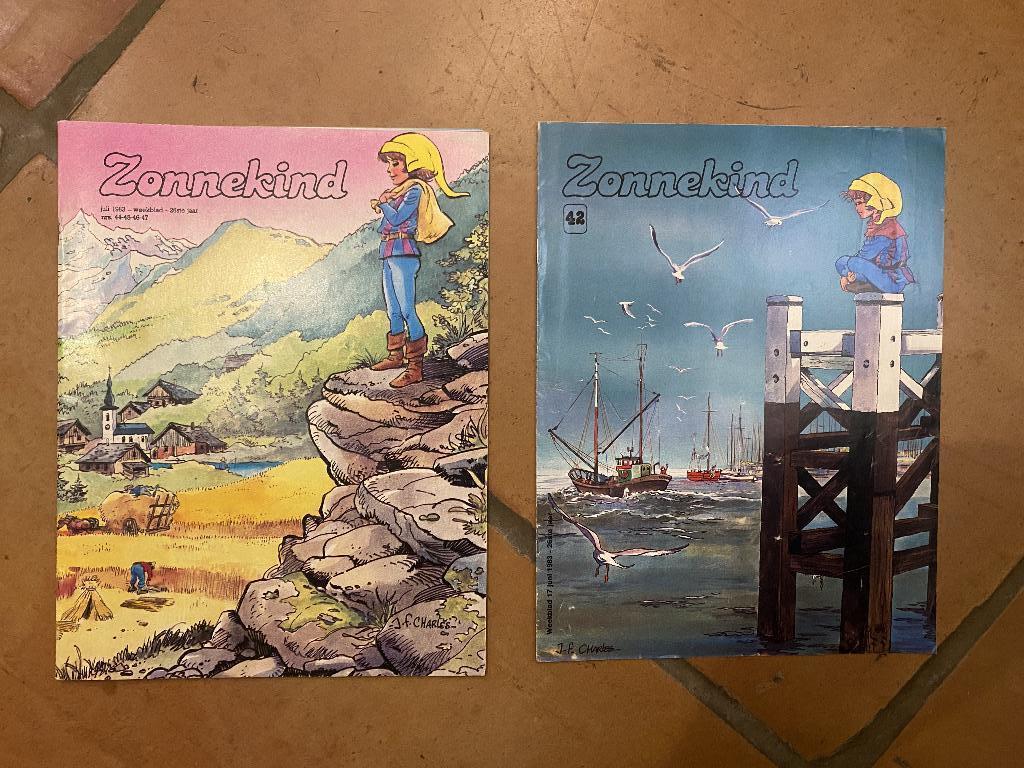 Zonnekind uitgaven met tekeningen JF Charles, Enlèvement ou Envoi, Autres personnages, Comme neuf, Livre ou Jeu