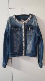 Jeansvest / jeansjas met parels en diamantjes maat 152 NIEUW, Enfants & Bébés, Vêtements enfant | Taille 152, Enlèvement ou Envoi