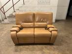 Luxe Lederen Relaxbank – 2-zits – Volledig Elektrisch, Huis en Inrichting, Ophalen, Gebruikt, Tweepersoons, Leer