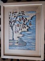 kader met boom in raffia, Hobby en Vrije tijd, Ophalen of Verzenden