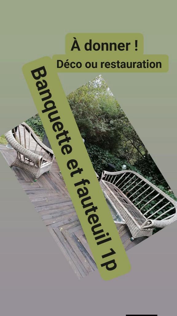 Banquette et fauteuil 1p en osier, rotin à donner !, Livres, Économie, Management & Marketing