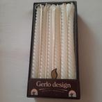 12 WITTE , GEDRAAIDE KAARSEN - GERLO DESIGN, Huis en Inrichting, Woonaccessoires | Kandelaars en Kaarsen, Ophalen of Verzenden