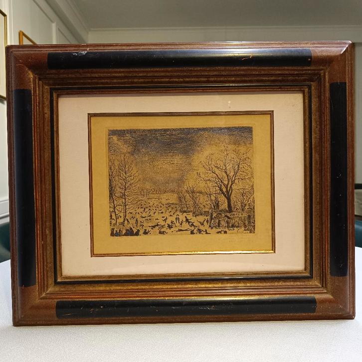 ETS James Ensor  "De Schaatsers", Antiek en Kunst, Kunst | Etsen en Gravures, Ophalen of Verzenden