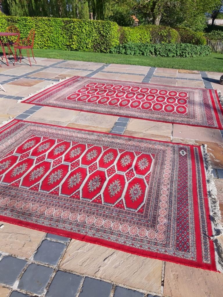 twee oosterse tapijten, zelfde motief, 2 formaten, 200 cm ou plus, 200 cm ou plus, Enlèvement, Utilisé