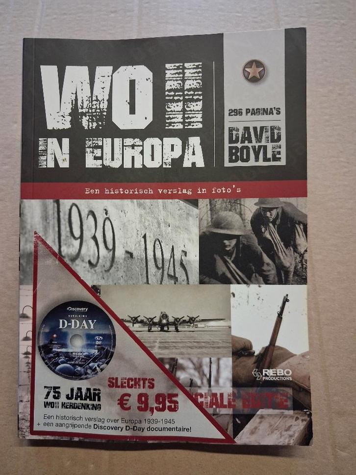 Oud boek WOII in europa + dvd rom.., Verzamelen, Militaria | Algemeen, Landmacht, Boek of Tijdschrift, Ophalen of Verzenden