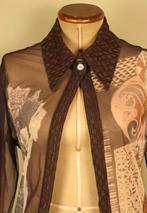 Blouse élégante et festive pour femmes Mes Demoiselles, Mes Demoiselles, Brun, Envoi, Taille 42/44 (L)