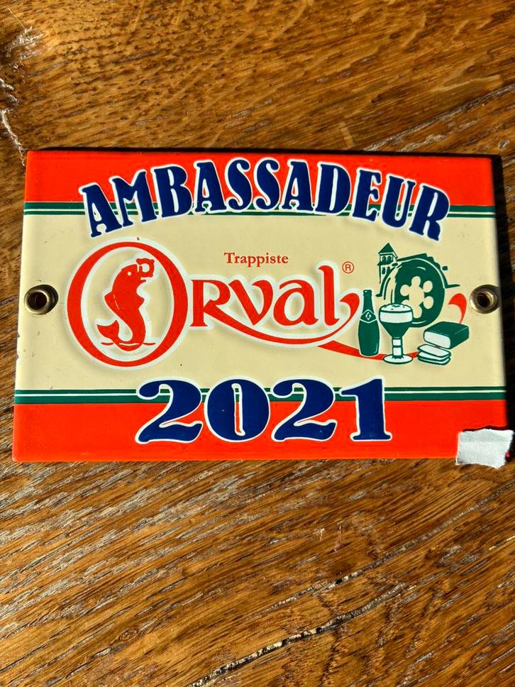 Plaque orval ambassadeur, Collections, Marques de bière, Enlèvement