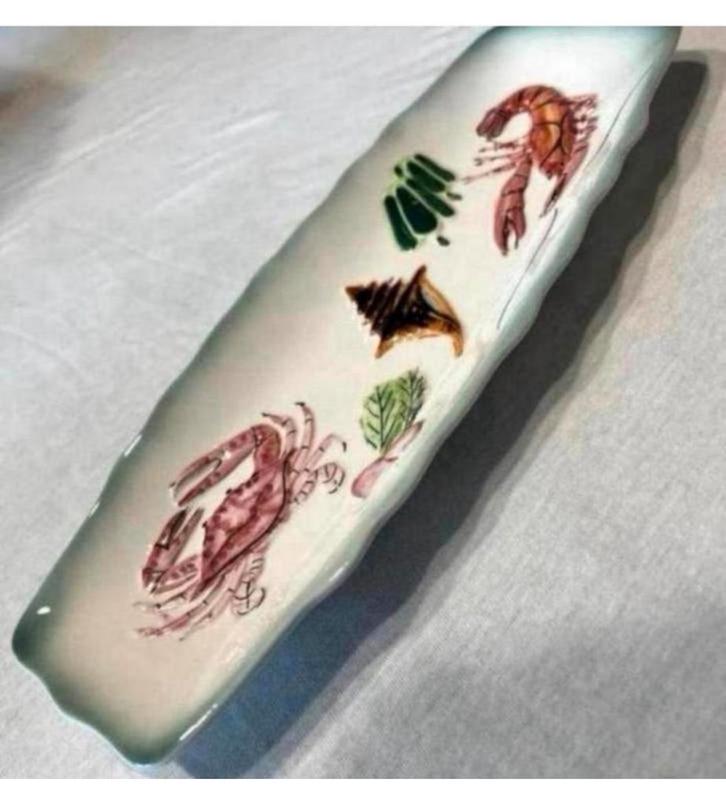 Vaisselle japonaise Bol de service sushi, homard, crustacés, Antiquités & Art, Antiquités | Plateaux, Enlèvement ou Envoi