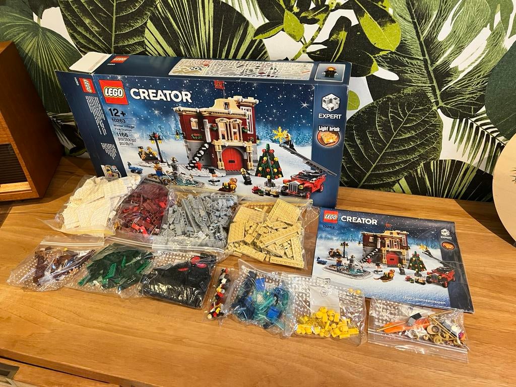 Lego 10263 winter village fire station, Lego, Ensemble complet, Comme neuf, Enlèvement