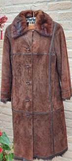 Lederen jas met pels alcodin 52cm van oksel tot oksel, Vêtements | Femmes, Vestes | Hiver, Taille 38/40 (M), Enlèvement ou Envoi