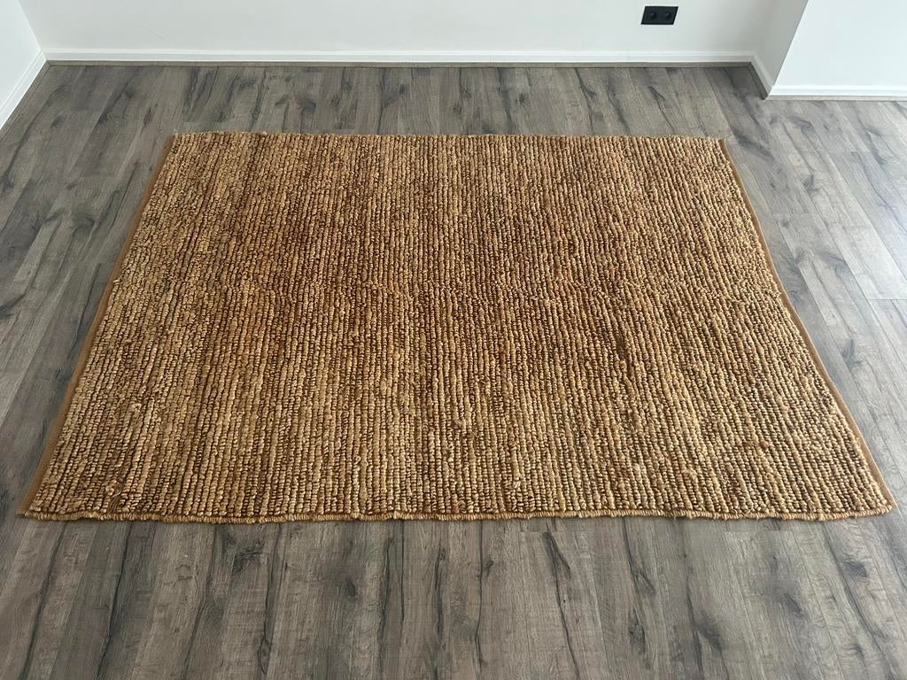 Pomax jute tapijt 200x300cm, Maison & Meubles, Ameublement | Tapis & Moquettes, 200 cm ou plus, 200 cm ou plus, Comme neuf, Brun
