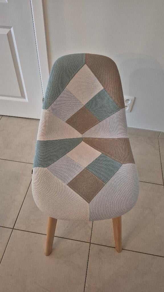 Lot de 6 Chaises de salle à manger, Maison & Meubles, Chaises, Comme neuf, Cinq, Six Chaises ou plus, Bois, Tissus, Bleu, Enlèvement