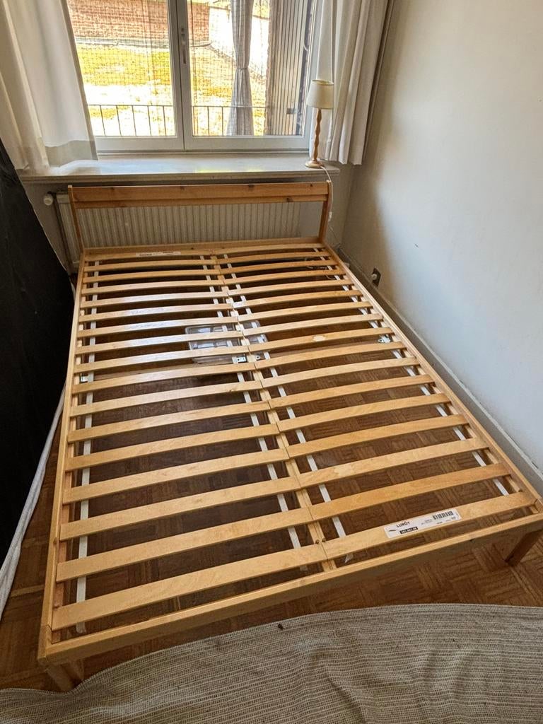 Ikea Neiden twee persoonsbed, Ophalen, Gebruikt, Bruin, Tweepersoons