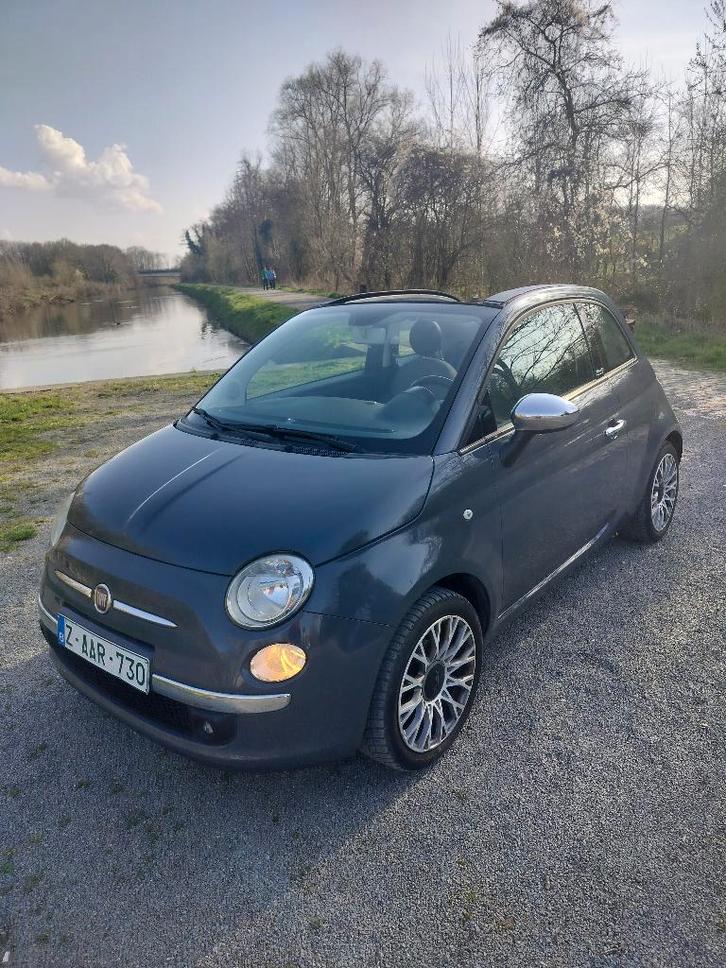 Fiat 500 CABRIOLET, Auto's, Fiat, Bedrijf, Te koop, Benzine, Euro 5, Cabriolet, 3 deurs, Handgeschakeld, Zilver of Grijs, Grijs