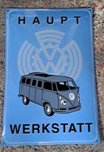 Mooi emaillen reclame decoratie bord Volkswagen T1 werkstatt, Verzamelen, Ophalen of Verzenden, Zo goed als nieuw, Reclamebord