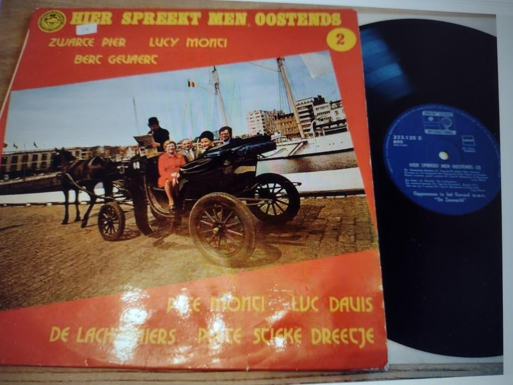 LP: HIER SPREEKT MEN OOSTENDS 2 (LUCY MONTI-PETE MONTI)1974, Gebruikt, Ophalen of Verzenden, 1970 - 1979, Levenslied of Smartlap