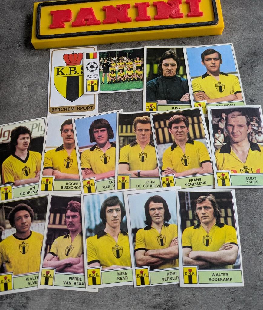 PANINI FOOTBALL 1972/73 BERCHEM SP. 15X STICKERS  VOETBAL, Verzenden, Nieuw