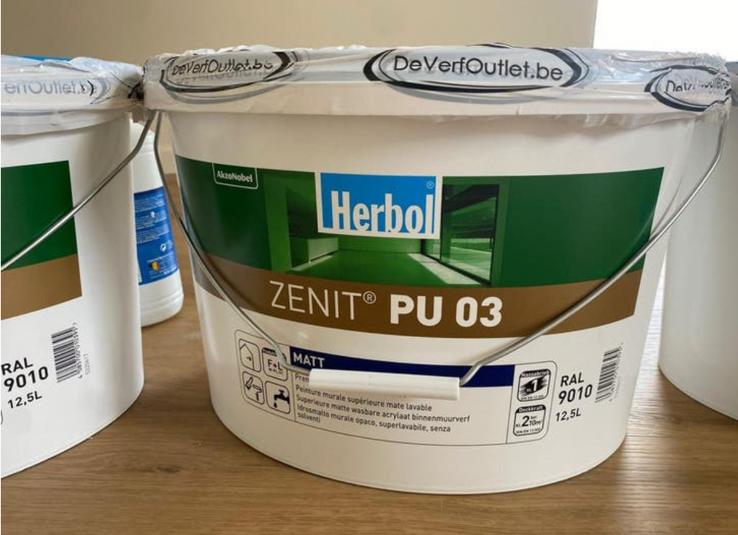 Herbol - zenit PU03 verf 12,5l, Ophalen, Zo goed als nieuw, Verf
