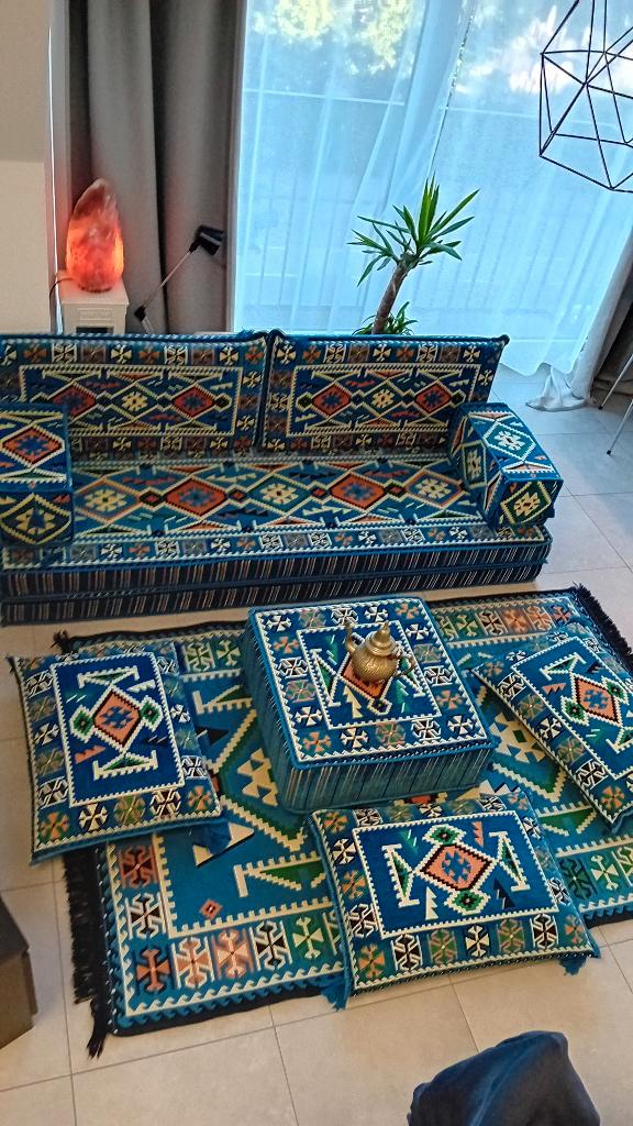 2 zit mooie sofa bohemian style, Huis en Inrichting, Zetels | Zetels, Zo goed als nieuw, Rechte bank, Tweepersoons, 150 tot 200 cm