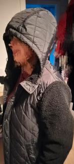 Fijne warme jas, globalfun, zwart, wollen mouwen, Ophalen