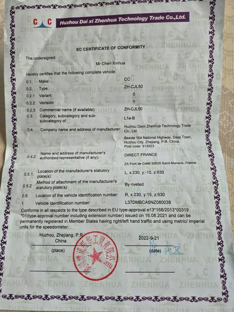 Klas B, Enlèvement ou Envoi