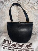 DELVAUX zwarte leren tas met hagedissen, Ophalen of Verzenden, Zo goed als nieuw, Zwart