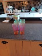 6 GROTE GEKLEURDE DRINK GLAZEN, Ophalen of Verzenden, Nieuw, Frisdrankglas
