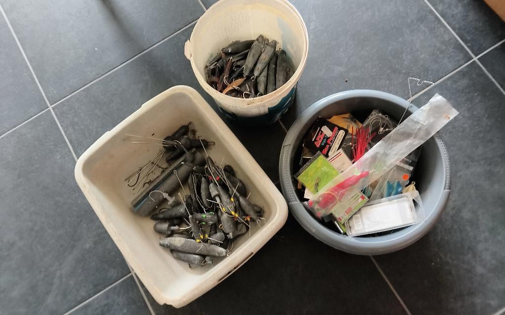 Zee vissen.nieuw en gebruikt., Watersport en Boten, Hengelsport | Algemeen, Ophalen, Zo goed als nieuw, Complete hengel