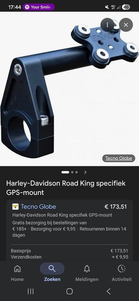 Harley Davidson Road King GPS steun, Motos, Enlèvement