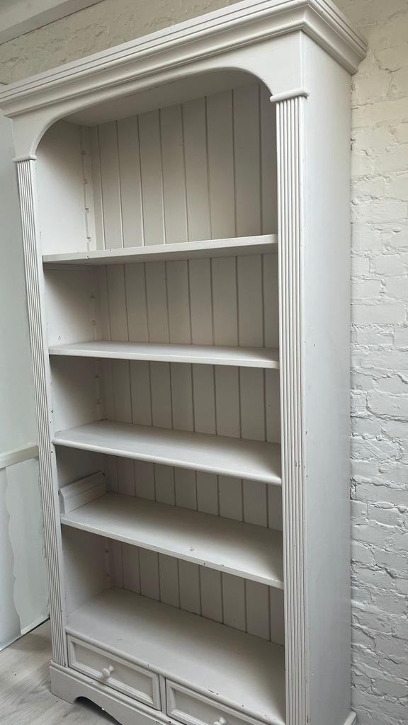 Boekenkast wit hout, Ophalen, Gebruikt, 50 tot 100 cm, 150 tot 200 cm