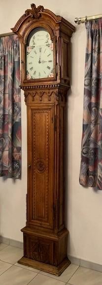 Horloge de parquet ancienne en chêne +/- 200ans, Enlèvement