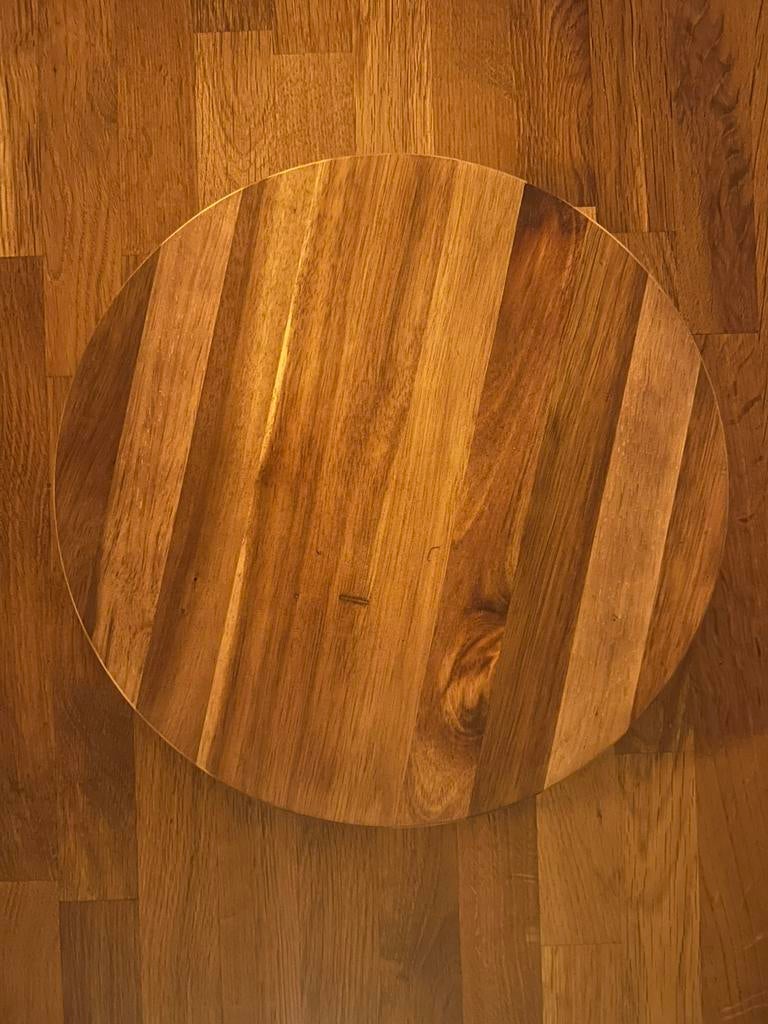 Plateau tournant en bois massif (Lazy Susan), Huis en Inrichting, Woonaccessoires | Onderzetters, Gebruikt, Ophalen