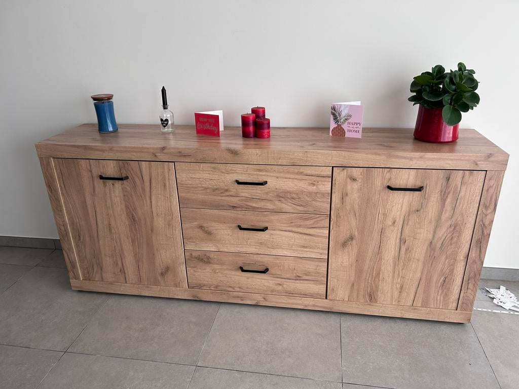 Dressoir wild naturel eiken kleur - NIEUW, Ophalen, Nieuw, 75 cm of meer, 150 tot 200 cm