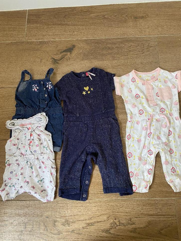 Leuke set jumpsuits meisjes maat 74, Kinderen en Baby's, Babykleding | Maat 74, Nieuw, Meisje, Setje, Ophalen