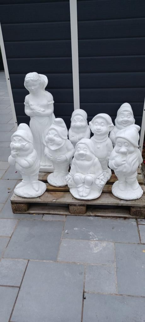 Blanche neige et les sept nain, Jardin & Terrasse, Statues de jardin, Enlèvement, Pierre