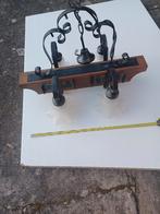 Prachtige Landelijke Hanglamp – Hout & Smeedijzer – 4-Lichts, Huis en Inrichting, Ophalen, Gebruikt, 50 tot 75 cm, Landelijk