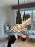 Hanglamp met glazen bloemen, Ophalen, Zo goed als nieuw