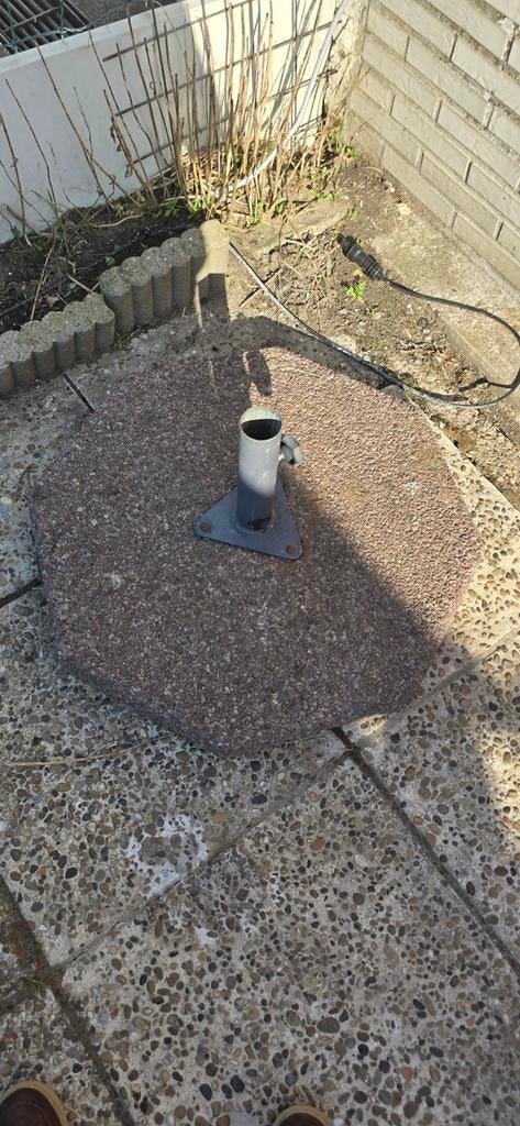 Parasolvoet vrij zwaar 40 a 45 kg buis dia 48 mm binnen, Tuin en Terras, Ophalen, Parasolvoet