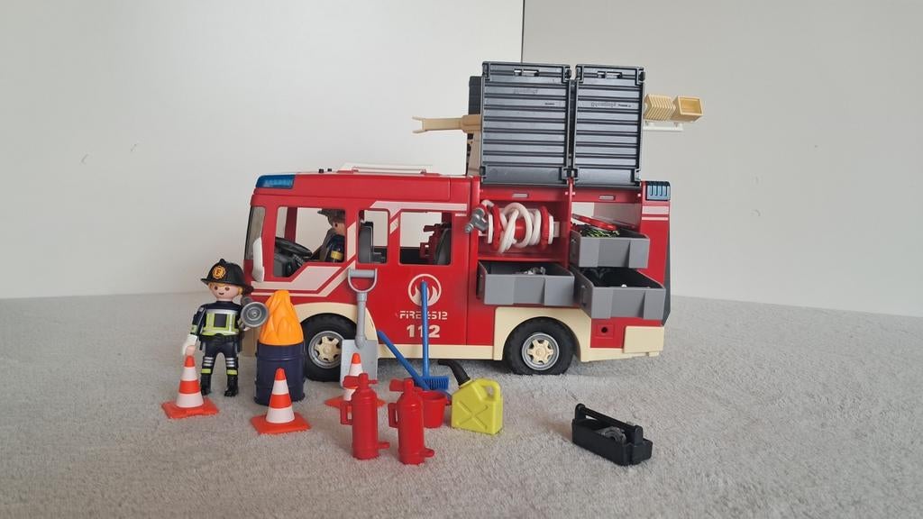 Playmobile brandweerwagen, Ophalen, Gebruikt, Losse stenen, Overige thema's