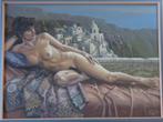 GERRIT FOT / LIGGEND NAAKT / OLIEVERF / 92x118cm / KADER, Ophalen