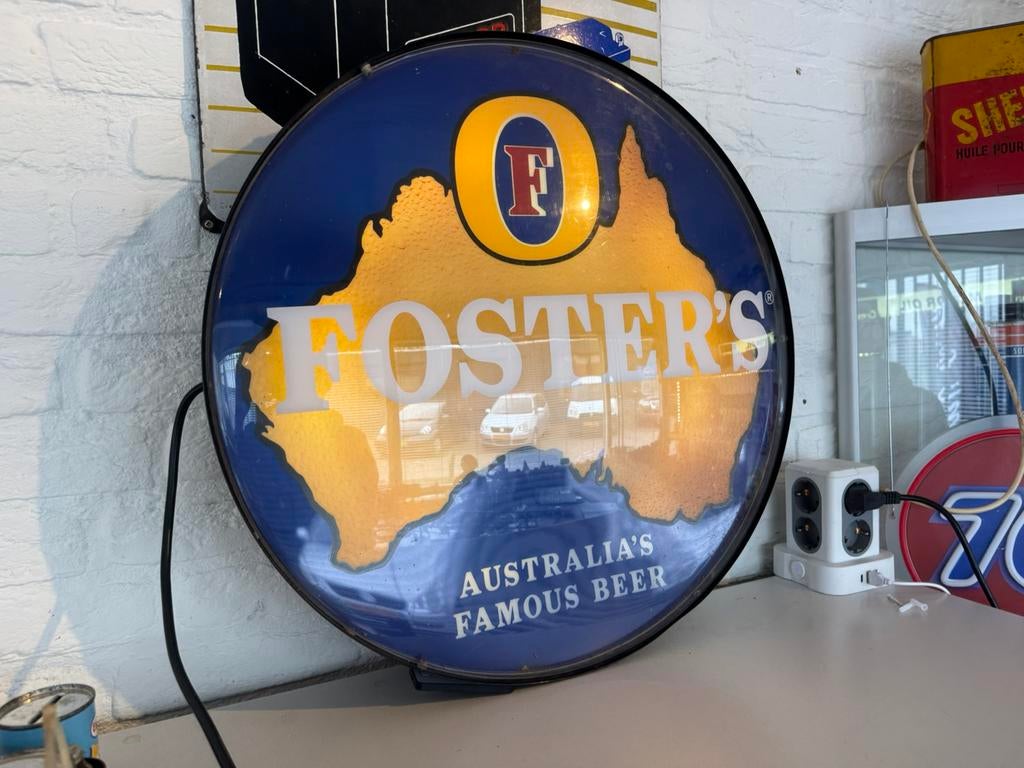Foster’s Bier Vintage Reclame Lichtbak, Ophalen, Gebruikt, Lichtbak of (neon) lamp