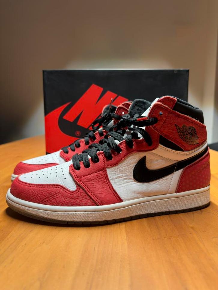Nike Air Jordan 1 High Spider-Man Origin Story, Kleding | Heren, Schoenen, Zo goed als nieuw, Ophalen of Verzenden