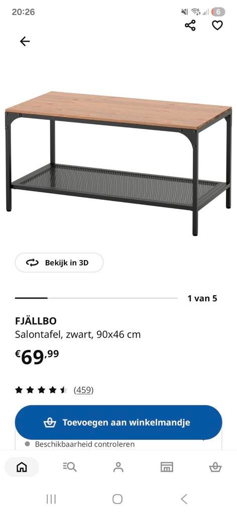 IKEA Fjallbo salontafel, Enlèvement