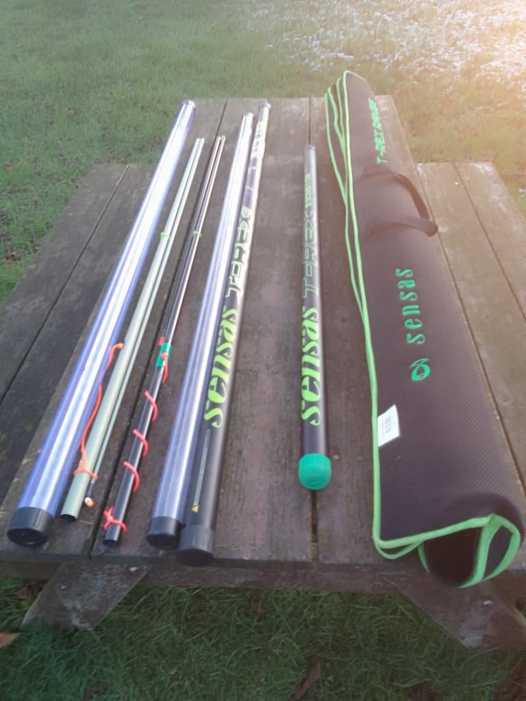 Canne au coup carpe SENSAS T-Rex 34 de 9, 50m+1kit Ghost, Ophalen