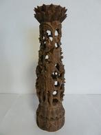 Houten gsculptuurde lampvoet(Bali) 41cm 1.5kg, Ophalen of Verzenden