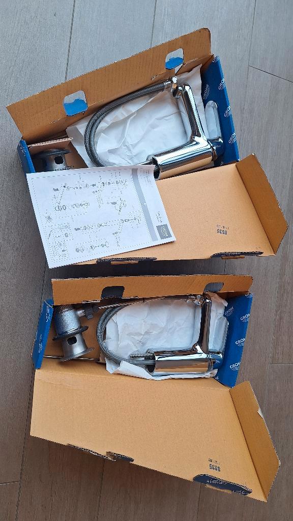 Grohe Eurostyle cosmopolitan wastafel kraan (2X), Bricolage & Construction, Sanitaire, Comme neuf, Robinet, Chrome, Enlèvement