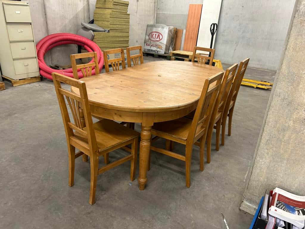 Eettafel met 8 stoelen, Enlèvement, Utilisé, Greenen, 8 chaises ou plus