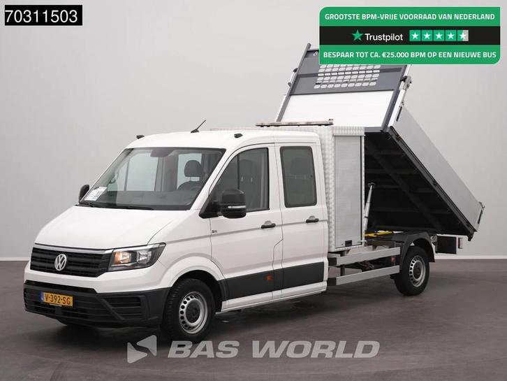 Volkswagen Crafter 140pk Kipper Dubbel Cabine Kist Trekhaak, Autos, Camionnettes & Utilitaires, Entreprise, Achat, Air conditionné